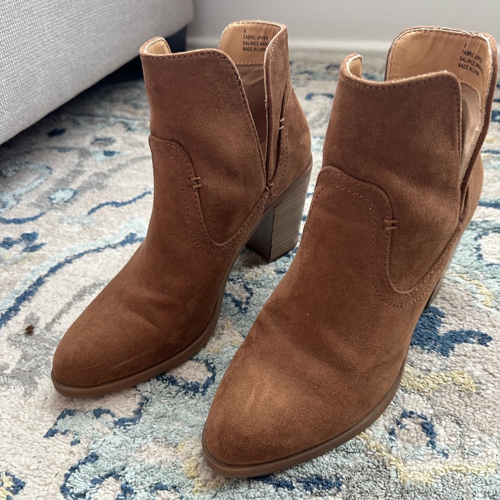Express Brown Suede Ankle Boots